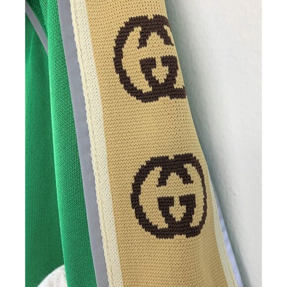 NWT Gucci Gg-jacquard Side-stripe Technical Track Jacket In Green Size XS - Picture 12 of 16